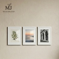 Frame Aesthetic White Frame/ Outer Size 14 x 19cm - MJ x RumahPutihQu