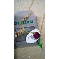 RANTAI LEHER KANAK2 EMAS SADURAN 999 24K