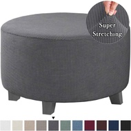Ottoman Cover Stretch Ottoman Slipcover Round Ottoman Storage Cover Folding Stool Covers Furniture P
