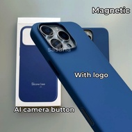 (Top quality 1:1 )Magnetic Liquid Silicone for iphone 16/15/ Pro/Pro Max /Plus/ phone case With anim