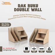 Cardboard Bookshelf 45x30x35 Double Wall Cardboard DW002 Storage Organizer Custom
