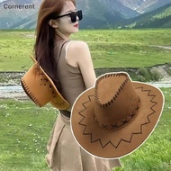 Women Men Cowboy Hat Western Suede Cowgirl Hats Fashion West Fancy Dress Party Headwear Unisex Acces