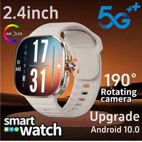 M99 5G Smart Watch 2.4inch AMOLED Screen Bluetooth Call 900W Rotating Camera WIFI GPS Position Compa
