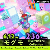 🔥 Digital Illustration Art - モグモ 🔥 Anime Figure | CG Art Digital Drawing Book | Smart Drawing Tablet