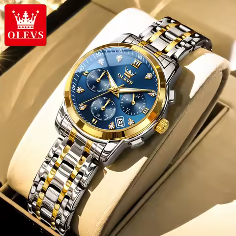 OLEVS 2858 Women Watch Luxury Brand Quartz Watch Waterproof Luminous Date Chronograph Women Bracelet