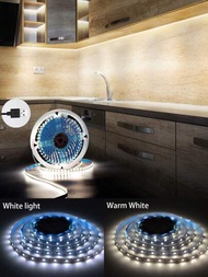 Led燈帶,usb供電的暖白背光,適用於房間臥室廚房櫥櫃客廳的柔軟裝飾照明,长度可选1m/2m/3m/4m/5m,密度可选60/120/180/300/600 Leds。
