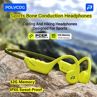 Polvcdg-X1-32GB Sports Bone Conduction Earphones Bluetooth 5.4IPX6 Sweatproof Running/Fitness/Yoga/C