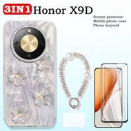 3pcs/Set Screen Protector, Full Screen Tempered Glass Film, Feather Pattern IMD Phone Case, Shiny Be