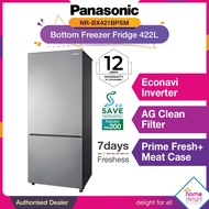 Panasonic 2 Door Fridge Bottom Freezer 422L [ NRBX421BP / NR-BX421BP / NR-BX421BPSM ]