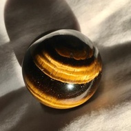 虎眼石球 強貓眼 頂部似一朵花型 天然原石 水晶 水晶球 crystal