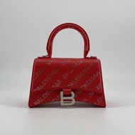 【二手】BALENCIAGA世家 (BALENCIAGA) Hourglass 兩用小牛皮手提包，RED， 719115