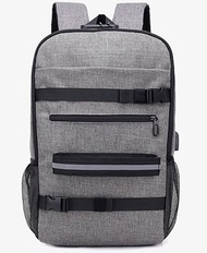 New Skateboard Backpack Bag Anti-theft Password Lock USB Charging Shoulder Bag Men Women Leisure Travel Computer Bag Longboard