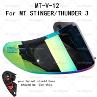 Helmet Glass MT-V-12 Helmet Shield for MT Stinger Helmet and MT THUNDER 3 Helmet 7 Color Available