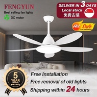 ceiling fan with light, 5 blade fan light 48/52/56 inch ceiling fan light for living room/dining roo