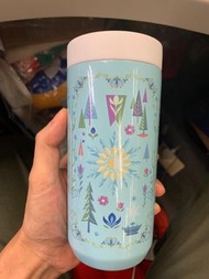 World of Frozen 限定 雪花圖騰 白色蓋藍底 保溫瓶 隨行杯 水杯 冰雪奇緣 Frozen 香港迪士尼樂園 輕巧保溫瓶 携帶用保溫杯 350ml 水壺 Flask hot or cold