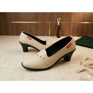 WOMEN'S WORK SHOES WITH 3 CM SHOES, LOW HEELS, BLACK, WHITE, CREAM, PLUS BOX FH3 NEW