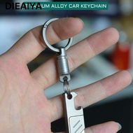 DIEAIYA Titanium Alloy Keychain, Portable Ultra-light Brass Keychain,  360° Rotatable EDC Keyring Ou