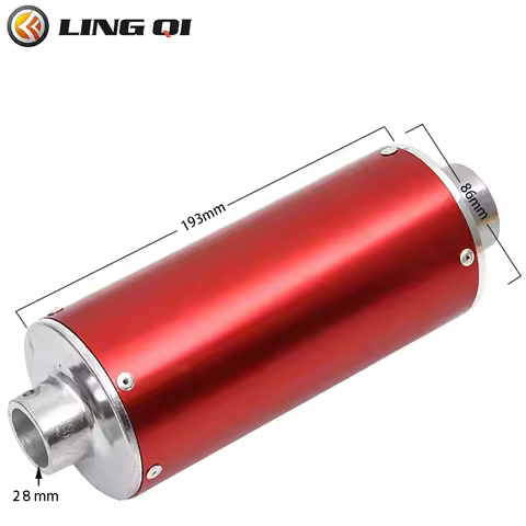 LING QI 28mm Motorcycle Exhaust Muffler Pipe Replacement for RF50 XR50 CRF50F SSR SR70 Accessories C