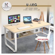 Monolife U-LEG 4FT Study Desk Office Writing Table Laptop Gaming Table / Meja Tulis Belajar (Oak)