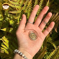 〔8C05〕 Adjustable Copper Palm Ring Portable Handmade Reiki Energy Spiral Hand Ring Jewelry Accessori