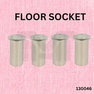 1 PCS FLOOR SOCKET W/SPRING DUST COVER, SS304, Ø22X46MM, F/DOOR