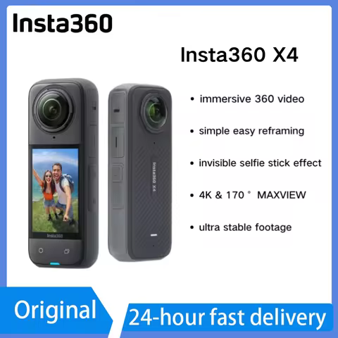 100% Original Insta360 X4 Air Action Camera, 8K 30FPS, 360° Video, Invisible Selfie Stick Effect, Li