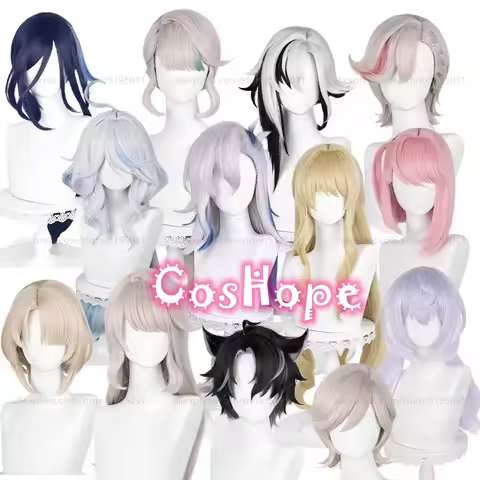 Fontaine Cosplay Wig Lynette Lyney Sigewinne Navia Freminet Arlecchino Neuvillette Clorinde Furina C