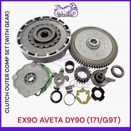 DEMAK EX90 EX 90 AVETA DY90 AUTO CLUTCH OUTER COMP SET CLUTCH GEAR 69T 17T WITH SMALL KIT