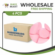 MARKENBURG LARGE PINK MARSHMALLOWS Candy Toppings Dessert 1KG (5 PIECES PER BOX) HMART