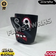 Mask Shell Ganongan Pakem Shell Ganongan Kruropeok Black Af 1