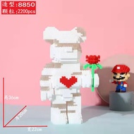 Mori Chack Rose flower NEW Mini Magic Building Block Education Toys bearbrick Rose flower 玫瑰暴力熊