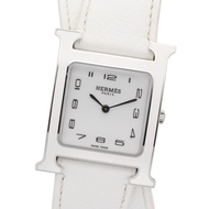 【二手】愛馬仕 HERMES 手錶 H-Watch Double Tour HH1.520 白色不鏽鋼錶殼皮錶帶 H-Watch Double Tour 女士二手 A