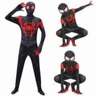 Into The Spider-Man Spider-Verse Kids Adult Costume Miles Suit Cosplay Morales