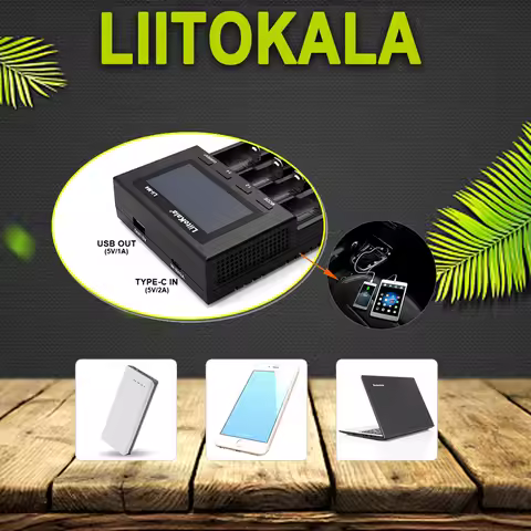 LiitoKala Lii-M4S 18650 LCD Multifunctional Battery Charger For 3.7V 1.2V 26650 21700 14500 18350 17