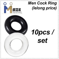 [MAZE TRADING] 10pcs Men C0ck Ring Time Delay Stronger Harder Silicone Ring Masturbati0n Men Toy Ala
