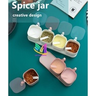Spice Seasoning Container Organizer Box Spice Seasoning Jar Food Storage Salt Box / Bekas Rempah Her
