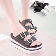 EPDavin Women's Open Toe Cushioned Platform Buckle Slippers Slides