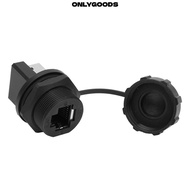 ONLYGOODS 2PCS RJ45 Adapter, RJ45-180° Waterproof RJ45 Connector, Durable IP67 Waterproof Coupler CC