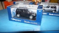 SKODA YETI 一代 經典 圓燈 雪怪 絕版模型 1:43 黑色