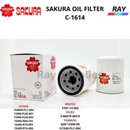 (3 FOR $12)SAKURA OIL FILTER C-1614 15400-PLC-004 H1540-RTA-505  5JW-13440-00