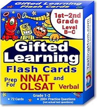 TestingMom.com NNAT and OLSAT Test Prep Flash Cards – NYC Gifted and Talented – Grade 1 (Level B) - Grade 2 (Level C) – 140+ Practice Questions – Tips for Higher Scores – Verbal &amp; Non-Verbal