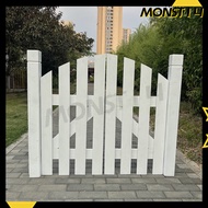 Anti-Corrosion Wooden Door White Charcoal Courtyard Gate Yard Fence Wooden Door Fence Outdoor Carbon