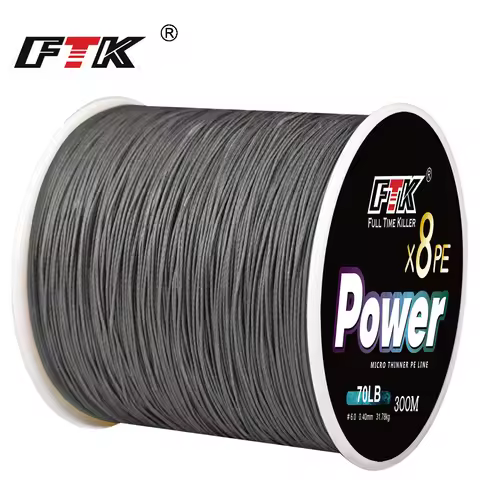FTK 8 Strands Braided Fishing Line 300M 15LB-110LB Multifilament Carp Fishing Japanese Braided Wire 
