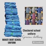 CHECKERED SKIRT  SCHOOL MAKATI UNIFORM GOOD QUALITY KATRINA FABRIC SUPER ADORABLE PRICESKATRINA