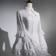 Full Gothic Lolita Oversized Lace Blouse With Inner Sleeves