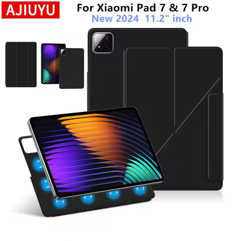 AJIUYU For Xiaomi Pad 7 2024 Tablet Case 11.2 Inch Mi Pad 7 Magnetic Stand Cover for Xiaomi Mi Pad 7