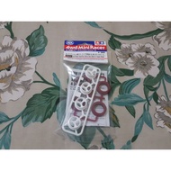 Tamiya Wheel Tires Maroon Small Narrow Tires 24mm 3 Spoke Wheels - 95634