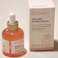 美國BIOSSANCE皇牌人氣產品:【SQUALANE + VITAMIN C ROSE OIL 角鯊烷VC玫瑰精華油】30ml