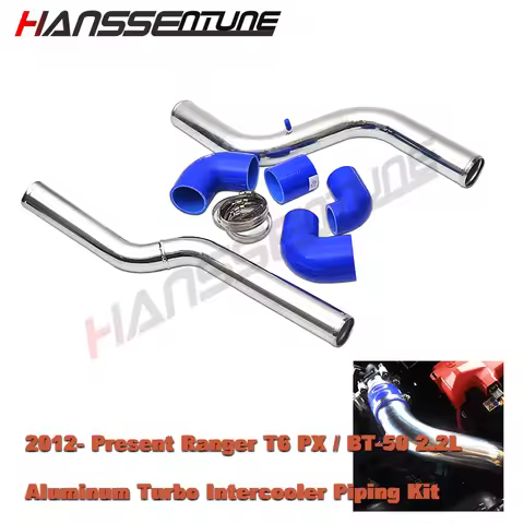 HANSSENTUNE 2012- Present Ranger T6 PX / BT-50 2.2L Silver Aluminum Turbo Intercooler Piping Kit