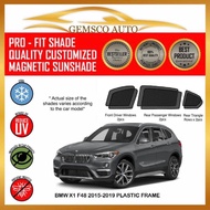 BMW X1 F48 2015-2021 (Plastic Frame) (8 / 9pcs) Car Sunshade/Rear Windscreen Sunshade / Boot Tray